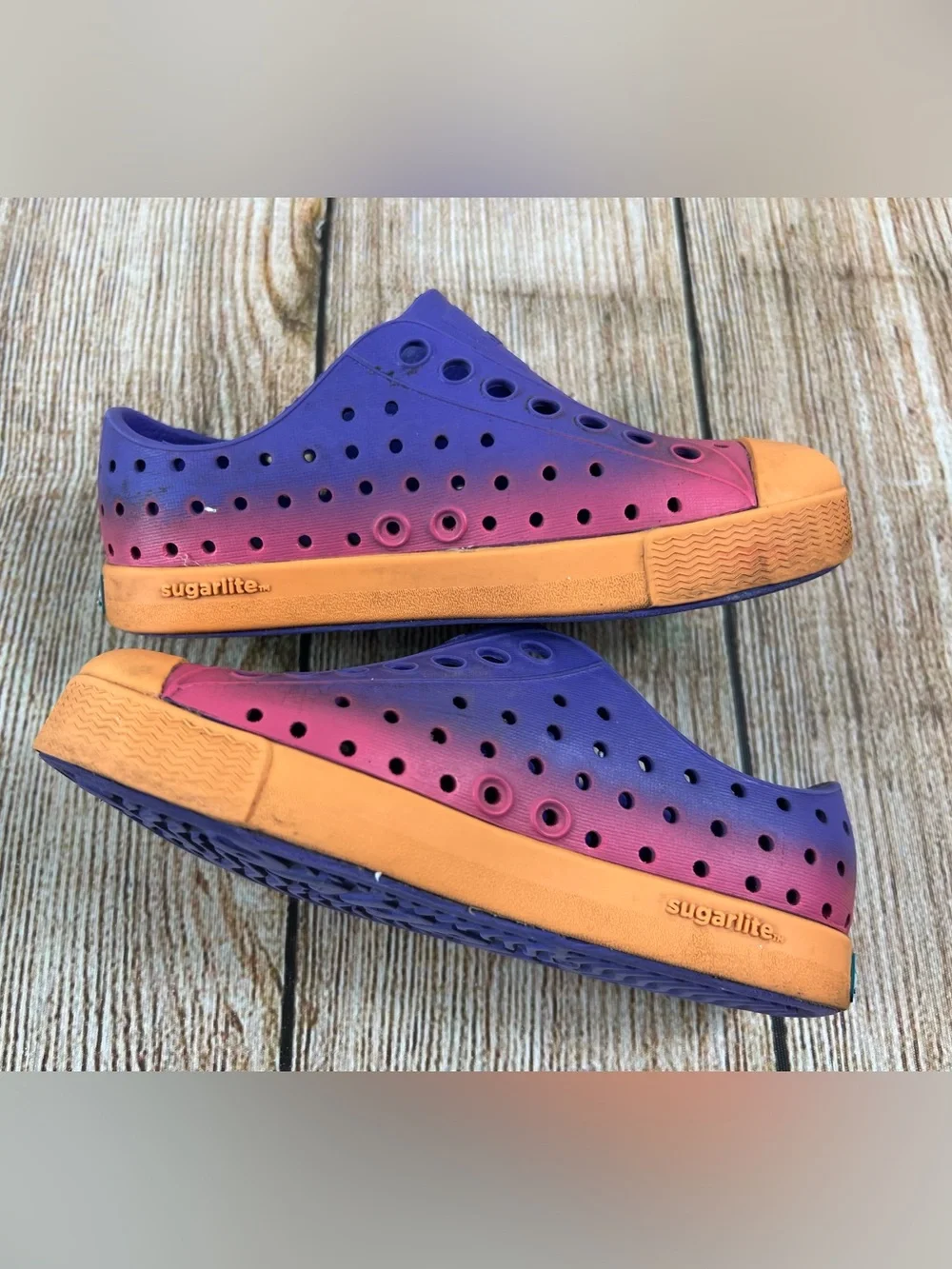 Native Jefferson Sugarlite Ombre Kids Slip on Shoes Size 8C
